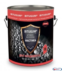 Мастика бітумно-каучукова Bitugum (10кг) Україна фундамент