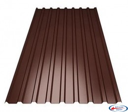 Профнастил ПС-10 1,195х2,0 (0,4) коричневый RAL8017