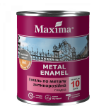 Емаль антикорозійна по металу 3в1, гладка Maxima темно-сіра 20 л