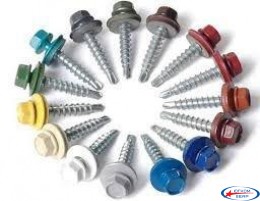 Саморез 4.8х19 с шестигранной головкой и со сверлом (уп.100 шт) белый