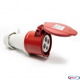 Розетка силова 32А/4 (3Р+РЕ) IP44, TP electric (3126-304-1601)