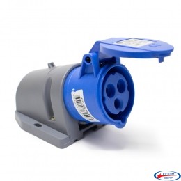 Розетка силова настінна 16А/3 (2Р+РЕ) IP44, TP electric (3120-307-0900)